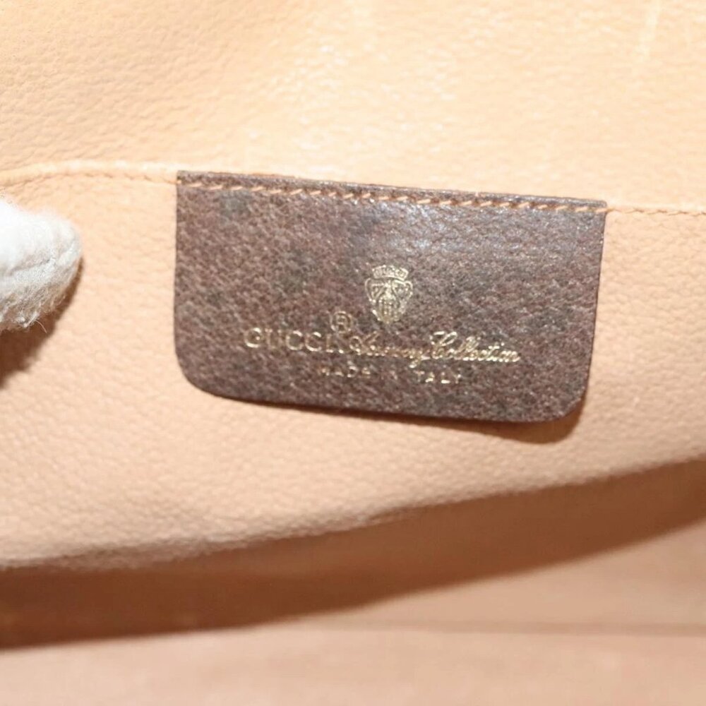 GUCCI GG Supreme Web Sherry Line Bag PVC Beige Gold 156 01 030 Auth BA4458 - Picture 10 of 16